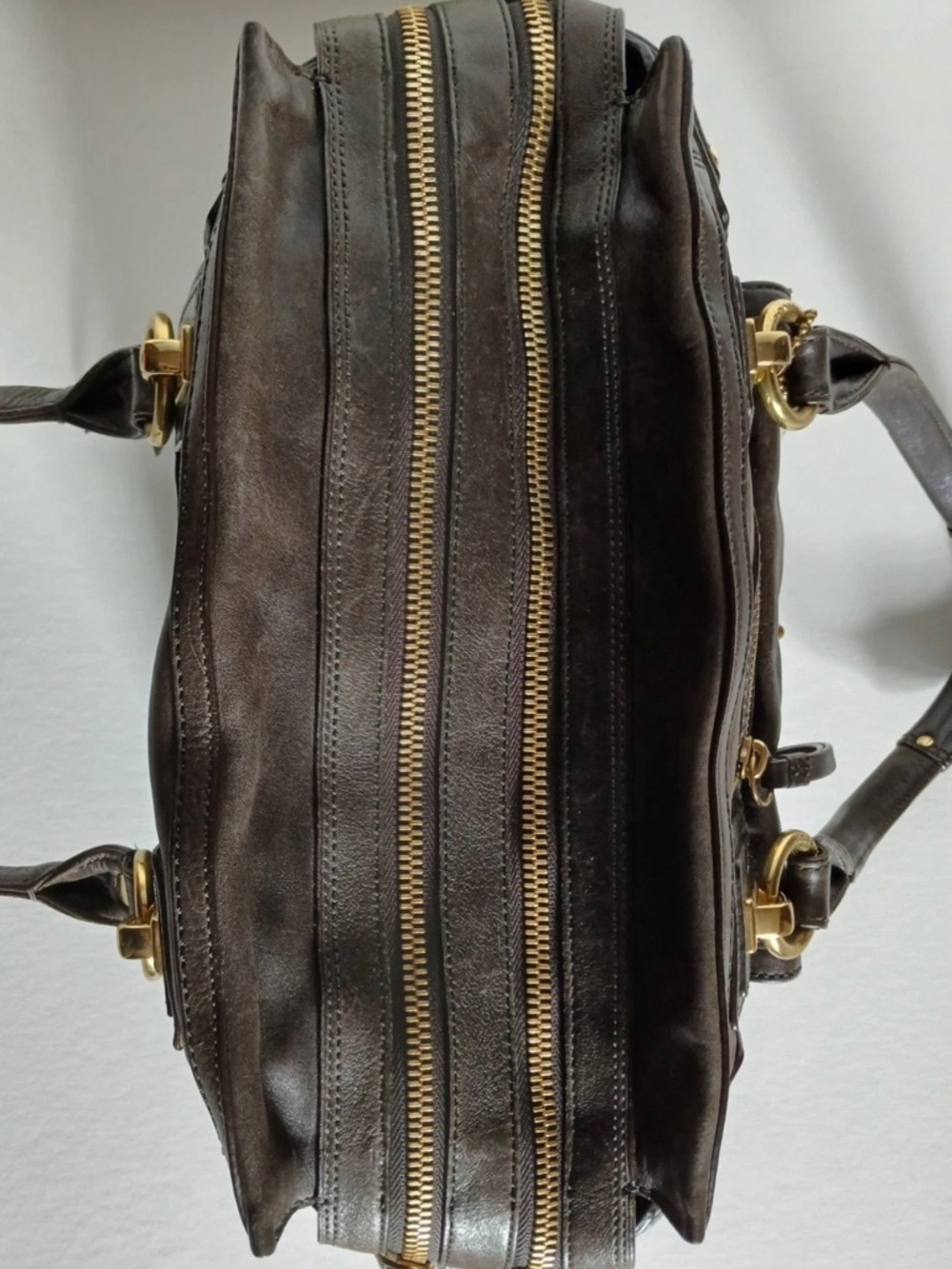 Coach Set Vintage Lindsey Hampton satchel and clutch in brown mahogany ! - Picture 3 of 11